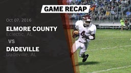 Recap: Elmore County  vs. Dadeville  2016