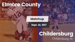 Matchup: Elmore County High vs. Childersburg  2017