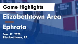 Elizabethtown Area  vs Ephrata  Game Highlights - Jan. 17, 2020