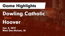 Dowling Catholic  vs Hoover  Game Highlights - Jan. 8, 2019