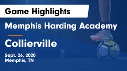 Memphis Harding Academy vs Collierville  Game Highlights - Sept. 26, 2020