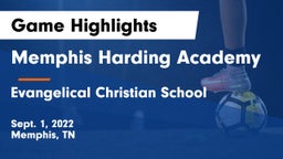 Memphis Harding Academy vs Evangelical Christian School Game Highlights - Sept. 1, 2022