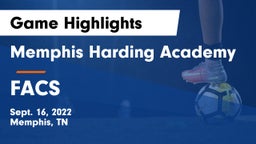 Memphis Harding Academy vs FACS Game Highlights - Sept. 16, 2022