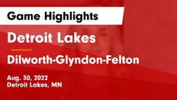 Detroit Lakes  vs Dilworth-Glyndon-Felton  Game Highlights - Aug. 30, 2022