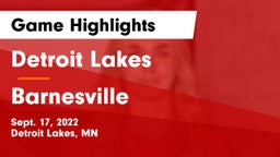 Detroit Lakes  vs Barnesville  Game Highlights - Sept. 17, 2022