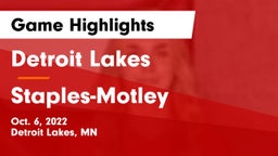 Detroit Lakes  vs Staples-Motley  Game Highlights - Oct. 6, 2022