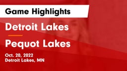 Detroit Lakes  vs Pequot Lakes  Game Highlights - Oct. 20, 2022