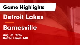 Detroit Lakes  vs Barnesville  Game Highlights - Aug. 31, 2023