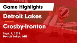 Detroit Lakes  vs Crosby-Ironton  Game Highlights - Sept. 7, 2023