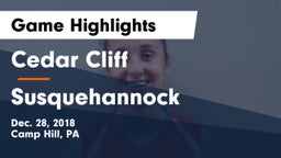 Cedar Cliff  vs Susquehannock  Game Highlights - Dec. 28, 2018