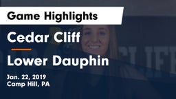 Cedar Cliff  vs Lower Dauphin  Game Highlights - Jan. 22, 2019