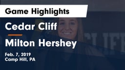 Cedar Cliff  vs Milton Hershey  Game Highlights - Feb. 7, 2019