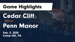 Cedar Cliff  vs Penn Manor  Game Highlights - Feb. 3, 2020