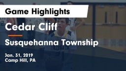 Cedar Cliff  vs Susquehanna Township  Game Highlights - Jan. 31, 2019