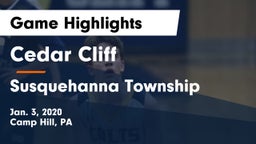 Cedar Cliff  vs Susquehanna Township  Game Highlights - Jan. 3, 2020