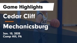 Cedar Cliff  vs Mechanicsburg  Game Highlights - Jan. 10, 2020