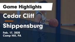 Cedar Cliff  vs Shippensburg  Game Highlights - Feb. 17, 2020