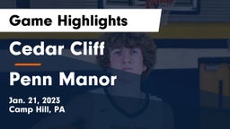 Cedar Cliff  vs Penn Manor   Game Highlights - Jan. 21, 2023