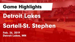 Detroit Lakes  vs Sartell-St. Stephen  Game Highlights - Feb. 26, 2019