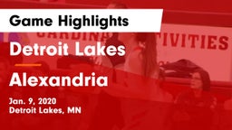 Detroit Lakes  vs Alexandria  Game Highlights - Jan. 9, 2020