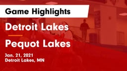Detroit Lakes  vs Pequot Lakes  Game Highlights - Jan. 21, 2021