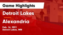 Detroit Lakes  vs Alexandria  Game Highlights - Feb. 16, 2021