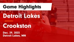 Detroit Lakes  vs Crookston  Game Highlights - Dec. 29, 2023