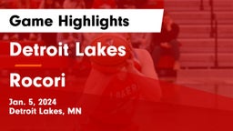 Detroit Lakes  vs Rocori  Game Highlights - Jan. 5, 2024