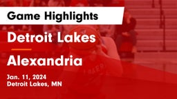 Detroit Lakes  vs Alexandria  Game Highlights - Jan. 11, 2024