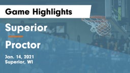 Superior  vs Proctor  Game Highlights - Jan. 14, 2021