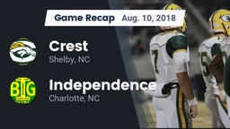 Recap: Crest  vs. Independence  2018