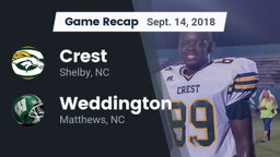 Recap: Crest  vs. Weddington  2018