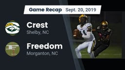 Recap: Crest  vs. Freedom  2019