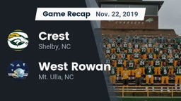 Recap: Crest  vs. West Rowan  2019
