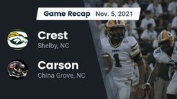 Recap: Crest  vs. Carson  2021