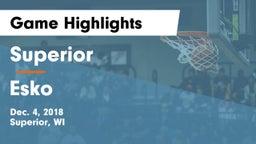 Superior  vs Esko  Game Highlights - Dec. 4, 2018