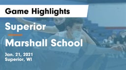 Superior  vs Marshall School Game Highlights - Jan. 21, 2021