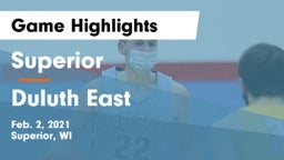 Superior  vs Duluth East  Game Highlights - Feb. 2, 2021