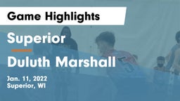 Superior  vs Duluth Marshall  Game Highlights - Jan. 11, 2022