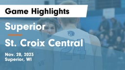 Superior  vs St. Croix Central  Game Highlights - Nov. 28, 2023