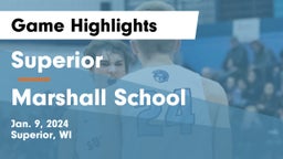 Superior  vs Marshall School Game Highlights - Jan. 9, 2024