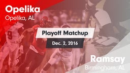 Matchup: Opelika  vs. Ramsay  2016