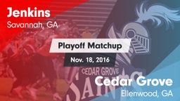 Matchup: Jenkins  vs. Cedar Grove  2016