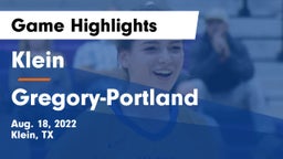 Klein  vs Gregory-Portland  Game Highlights - Aug. 18, 2022