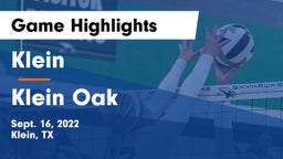 Klein  vs Klein Oak  Game Highlights - Sept. 16, 2022