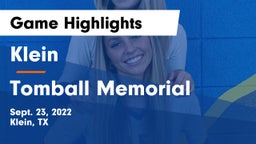 Klein  vs Tomball Memorial  Game Highlights - Sept. 23, 2022