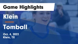 Klein  vs Tomball  Game Highlights - Oct. 4, 2022