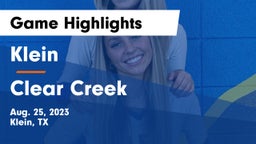 Klein  vs Clear Creek  Game Highlights - Aug. 25, 2023