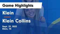 Klein  vs Klein Collins  Game Highlights - Sept. 29, 2023