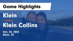 Klein  vs Klein Collins  Game Highlights - Oct. 24, 2023